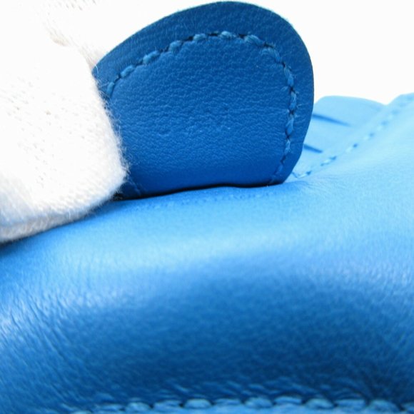 HERMES Rodeo Charm PM U Engraved Anew Milo Blue Zanzibar Bag Keychain 0027 - Picture 3 of 4